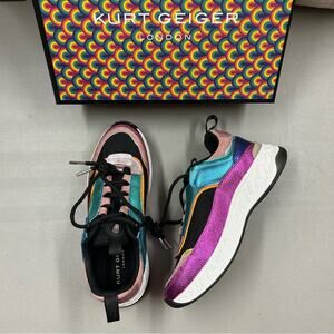 Kurt Geiger London Kensington Sneaker Shoe Multi Color US Womens Size 8 NIB NEW